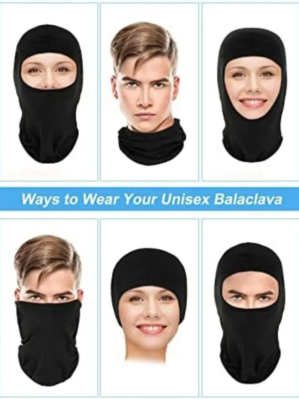 12 Pcs Ski Mask Balaclava Set - Warm, Versatile Face Covering for Winter Sports